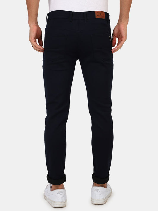 Slim fit flat front trouser Blue