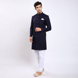 Awadhshree Men’s Royal Blue Indo-Western Suit