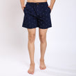Mentoos Men's Blue Cotton Printed Boxer.