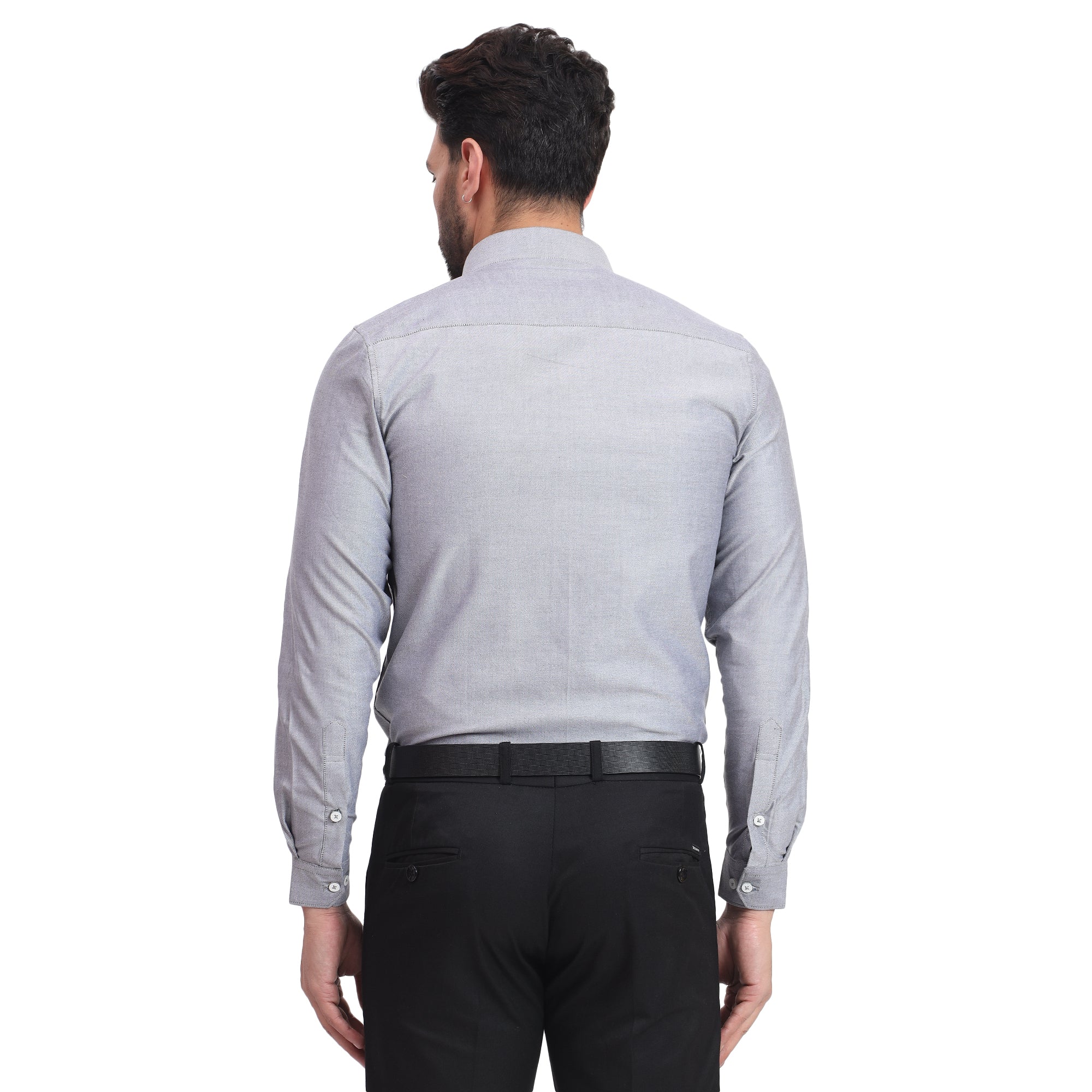 Mentoos Grey Cotton Solid Shirt – Formal & Casual Wear