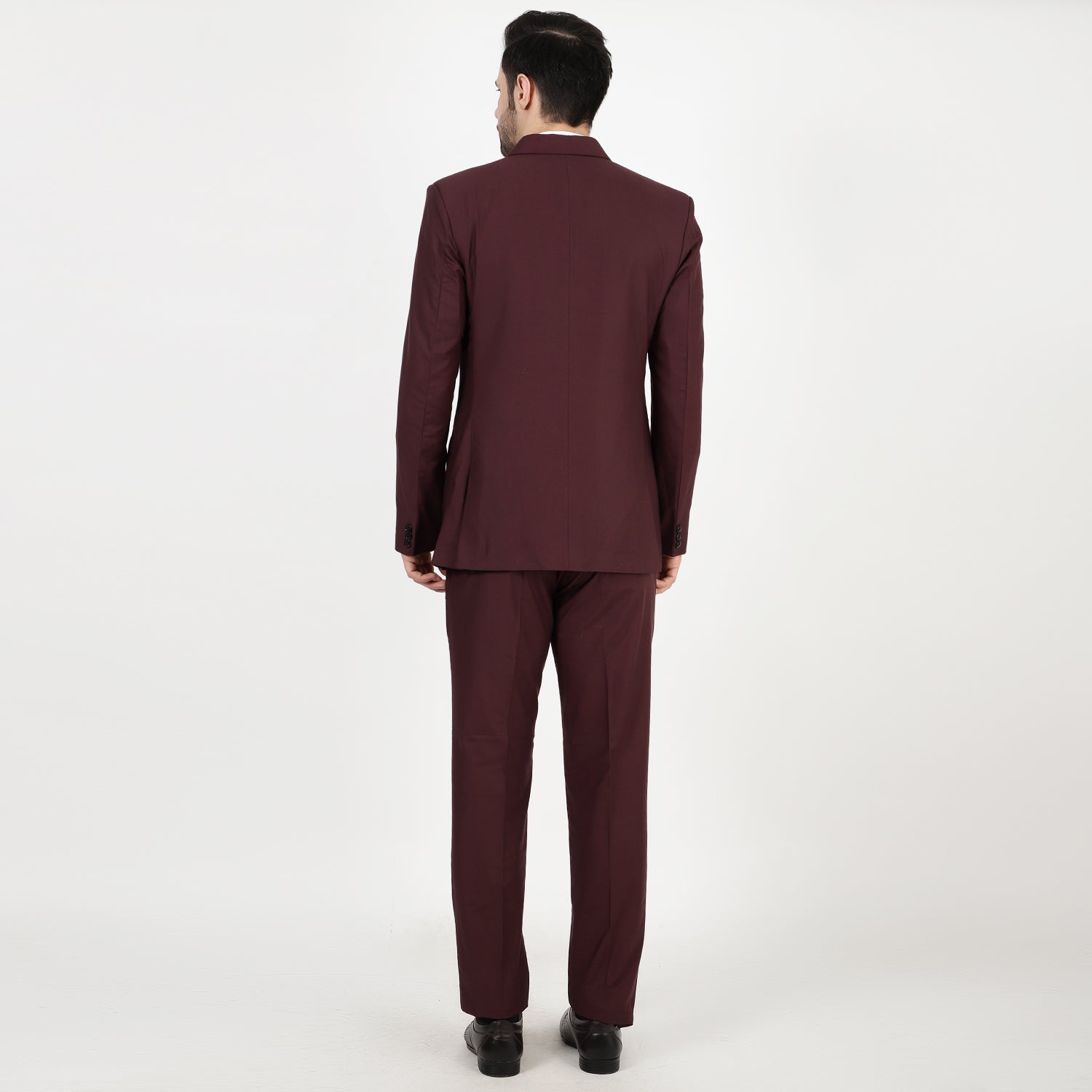 Mentoos Men Poly Viscose Solid Stylish Three Piece Suit