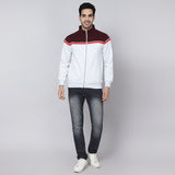Mentoos Colourblocked zipper sweatshirt Wine