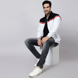 Mentoos Colourblocked Zipper Sweatshirt Black
