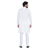 Awadhshree Men's White Cotton Kurta Pajama - Classic Elegance in Comfort