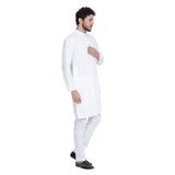 Awadhshree Men's White Cotton Kurta Pajama - Classic Elegance in Comfort