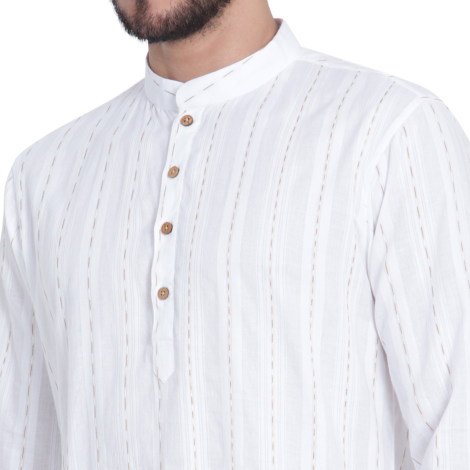 Awadhshree Men's White Cotton Kurta Pajama - Classic Elegance in Comfort
