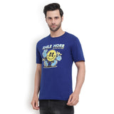 Mentoos Men's Stylish & Comfy Printed T-Shirt - Blue