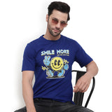 Mentoos Men's Stylish & Comfy Printed T-Shirt - Blue