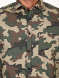 Mentoos Men's Camouflage Print Cotton Shirt
