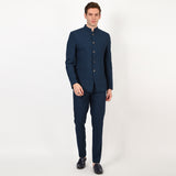 Awadhshree Rama Blue Jodhpuri  Bandgala Suit.