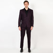 Mentoos Single Breasted Two Piece Suit - Wine