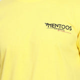 Mentoos Men's Yellow Cotton Printed Round Neck Half Sleeves T-Shirt.