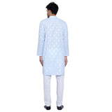 Awadhshree Men's Light Blue Cotton Blend Kurta Pajama Set - Elegant Ethnic Wear for All Occasions