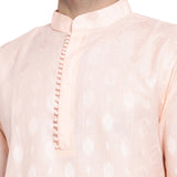 Awadhshree Men's Peach Cotton Blend Kurta Pajama Set - Elegant Ethnic Wear For All Occasions