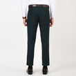 Flat front Solid slim fit trousers Purple