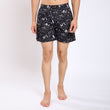 Mentoos Cotton Printed Boxers Shorts for Men Black Mentoos