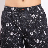 Mentoos Cotton Printed Boxers Shorts for Men Black Mentoos