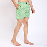 Mentoos Cotton Printed Boxers Shorts for Men Pista Green Mentoos