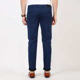 Slim fit flat front chinos__Blue