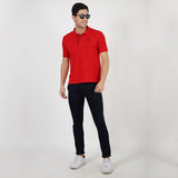 Slim fit flat front chinos Grey