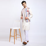 Awadhshree Satin Printed Nehru jacket Multi
