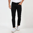 Slim fit flat front trouser Black