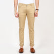 Slim fit flat front trouser_Beige