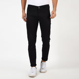 Slim fit flat front trouser_Black