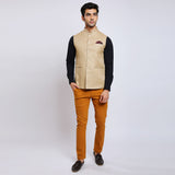 Awadhshree jute nehru jacket Beige