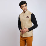 Awadhshree jute nehru jacket Beige