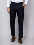 Checkered  slim fit trousers Blue