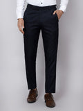 Checkered  slim fit trousers Blue