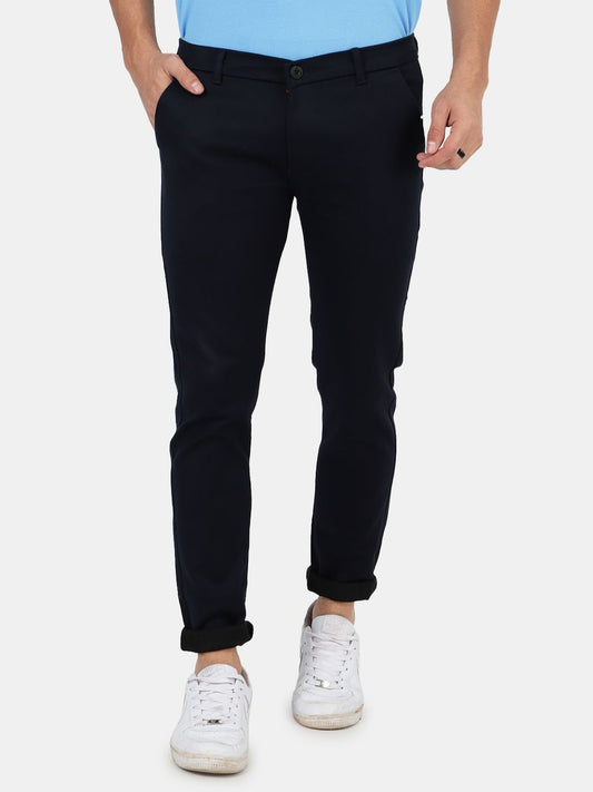 Slim fit flat front chinos___Blue