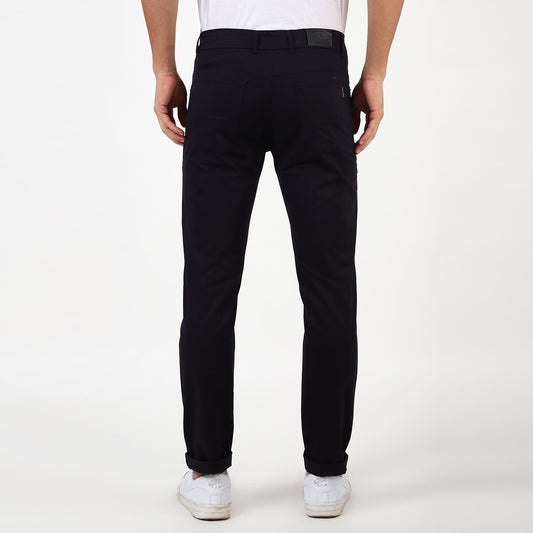 Slim fit flat front trouser_Blue