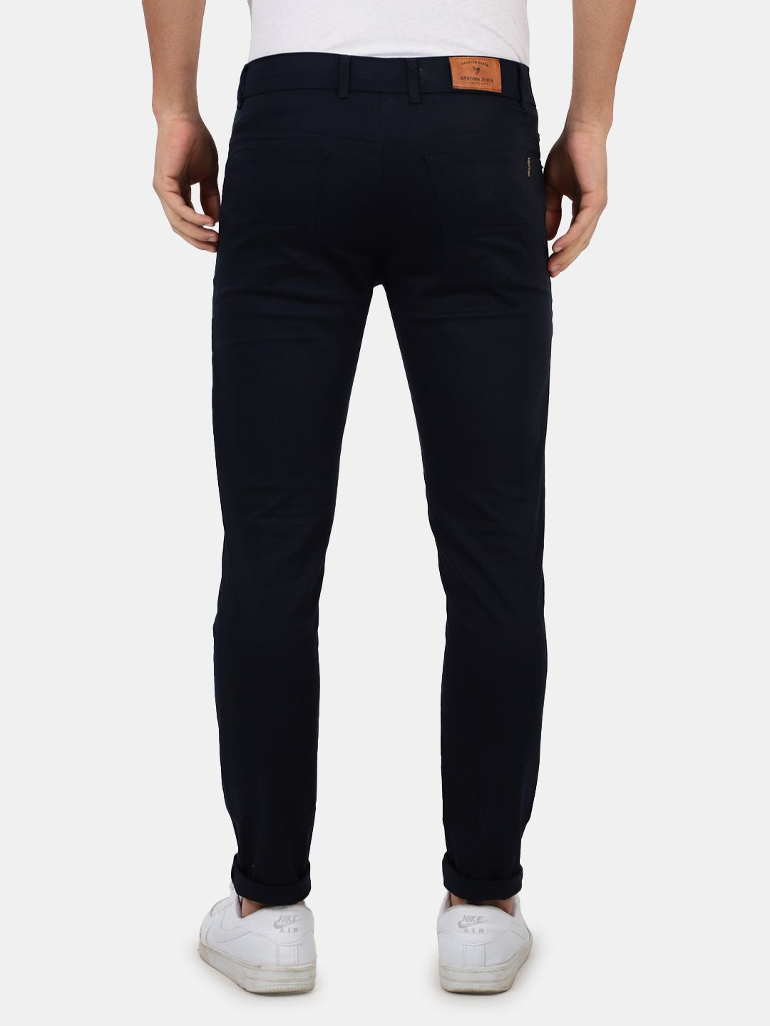 Slim fit flat front trouser__Blue
