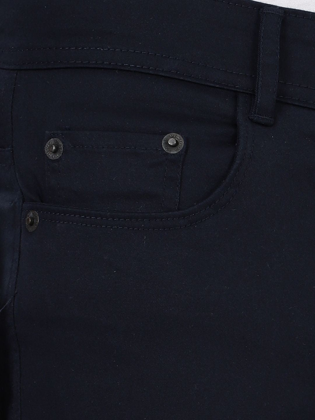 Slim fit flat front trouser__Blue