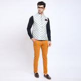 Awadhshree Self Design Nehru Jacket Grey