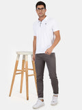 Slim fit flat front trouser_Grey