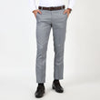 Flat front Solid slim fit trousers Grey