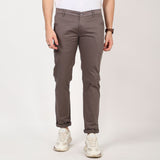 Slim fit flat front chinos__Grey