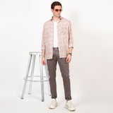 Slim fit flat front chinos Blue
