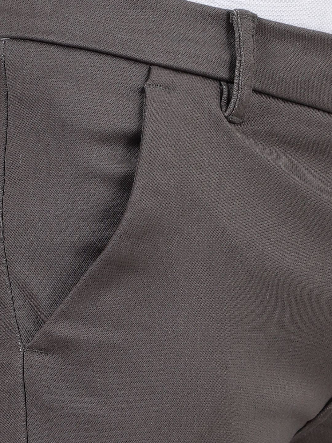 Slim fit flat front chinos_Grey