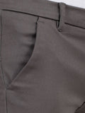 Slim fit flat front chinos_Grey