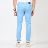 Slim fit flat front trouser light Blue