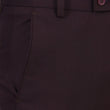 Flat front Solid slim fit trousers Wine